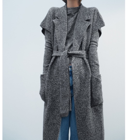 ZARA FLECKED 100% WOOL VEST - Picture 8 of 14